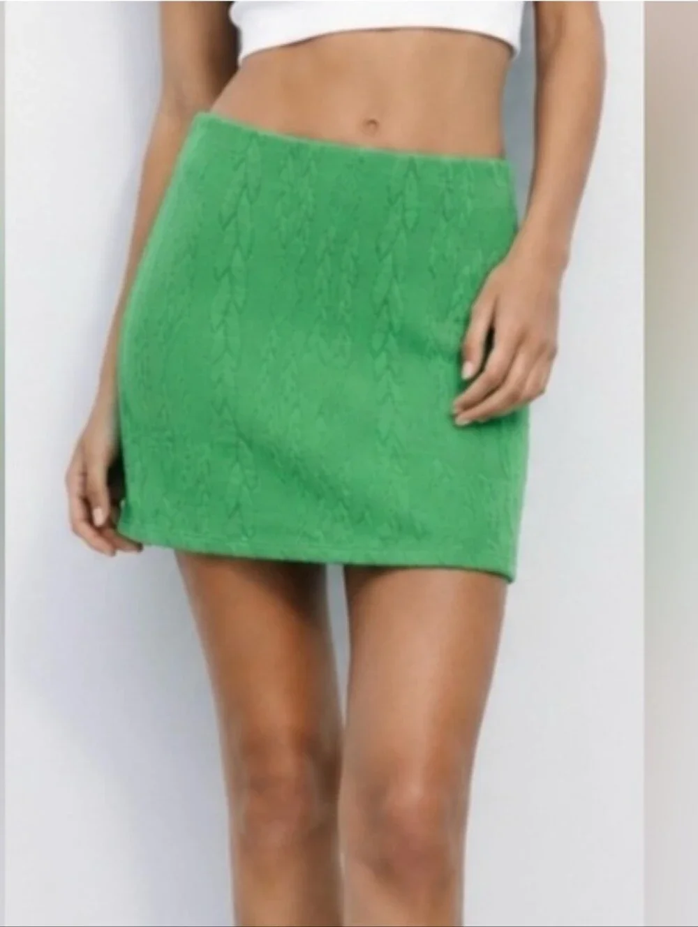 Zara Bright Green Mini Skirt